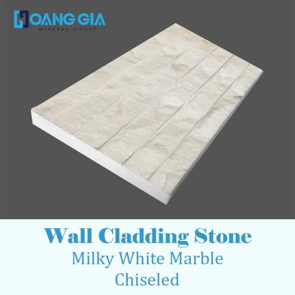 Chiseled Milky White Marble pic 1