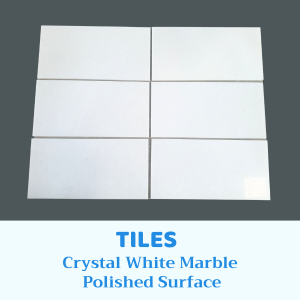 Crystal white marble tiles