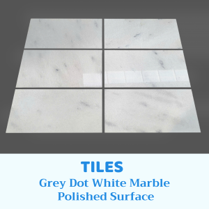 Grey Dot White Marble Tile