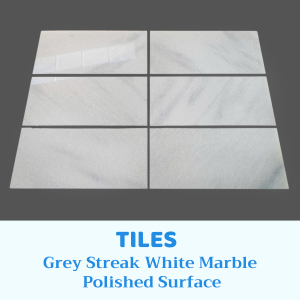 Grey Streak White Marble Tiles