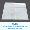 White With Gray Vein Marble Tile