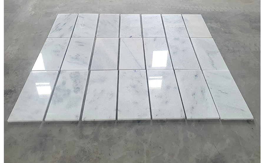 White With Grey Vein Marble Tiles From Viet Nam